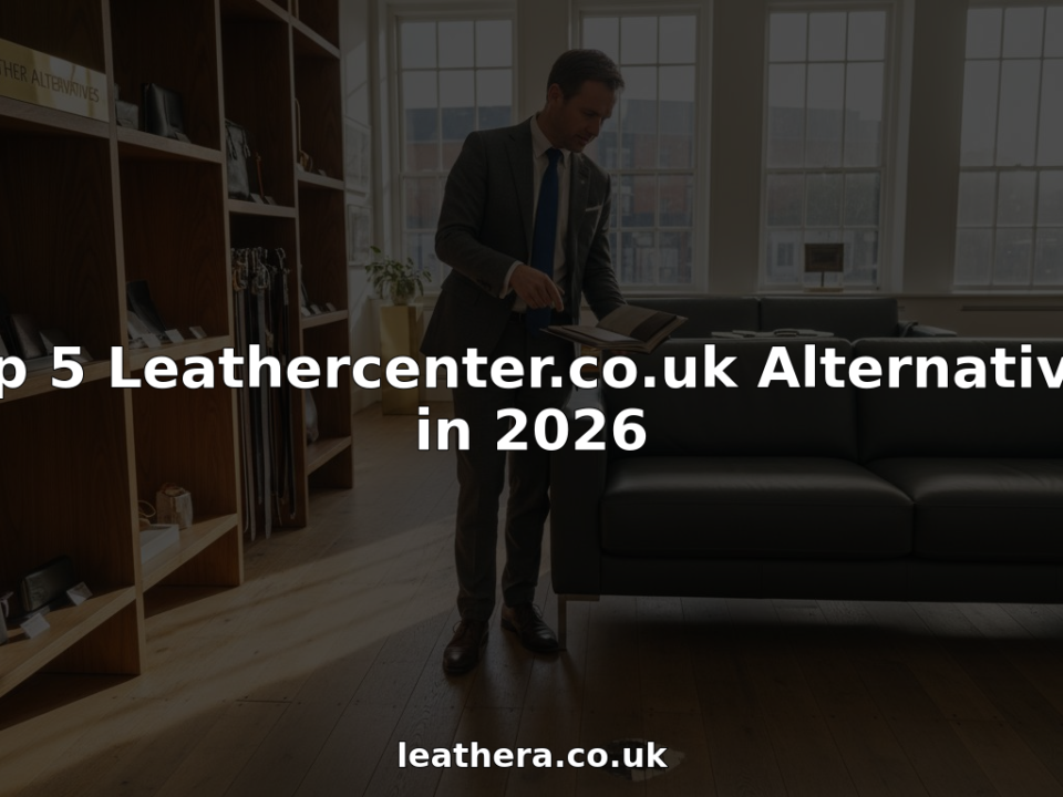 Showroom manager presenting luxury leather alternatives