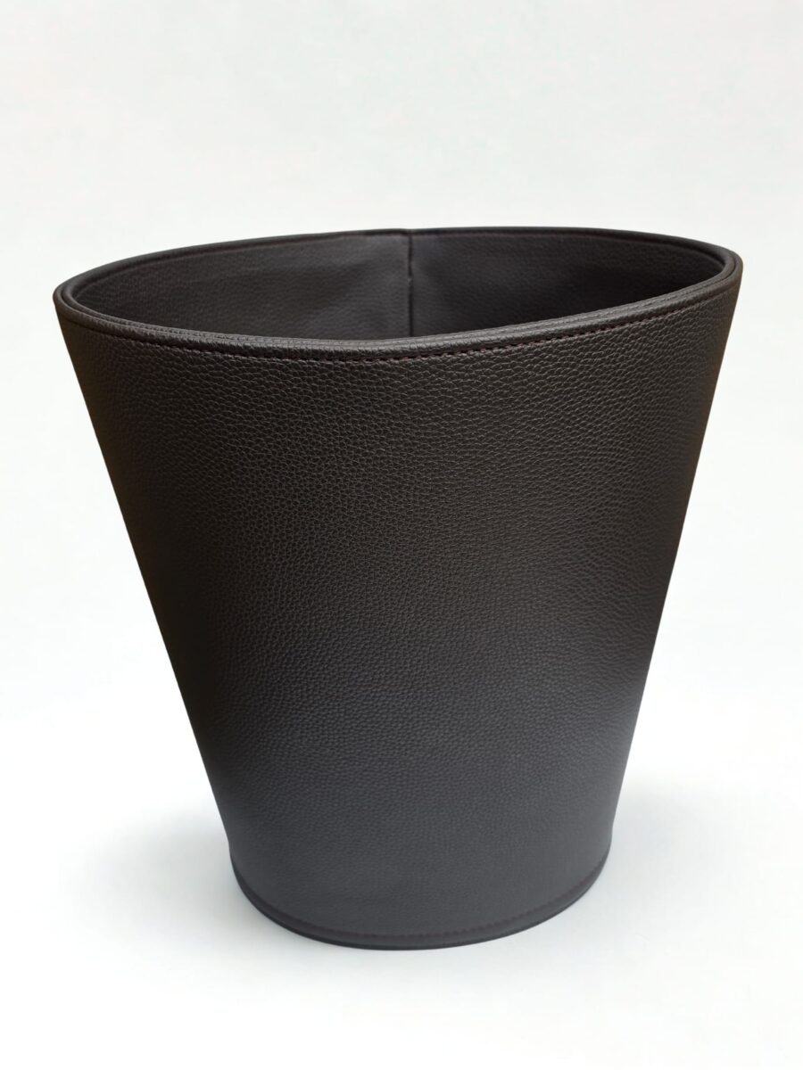 Luxury leather paper bin for hotel room