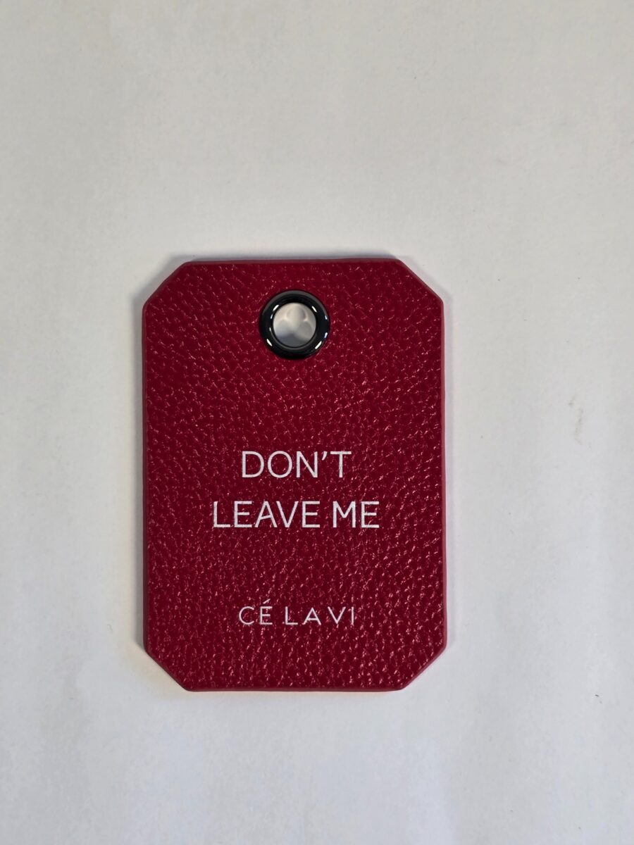 Luxury leather cloakroom tag for hotels