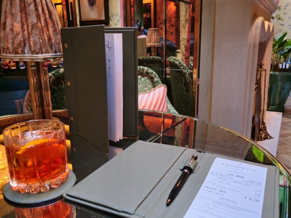 Luxury hospitality bill presenter and menu